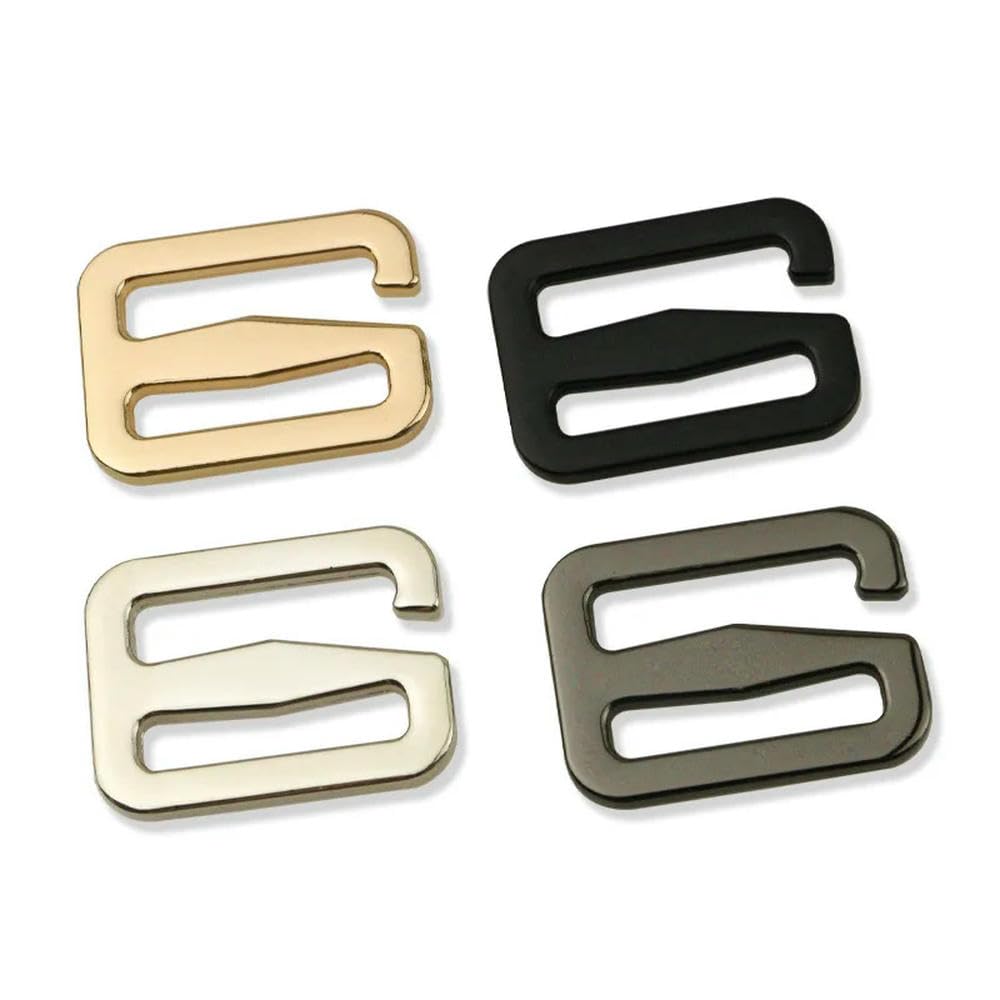 ROCILB 10Pcs 25mm G Hook Buckle Adjustable Webbing Buckle Metal Bag Buckle Strap Adjust