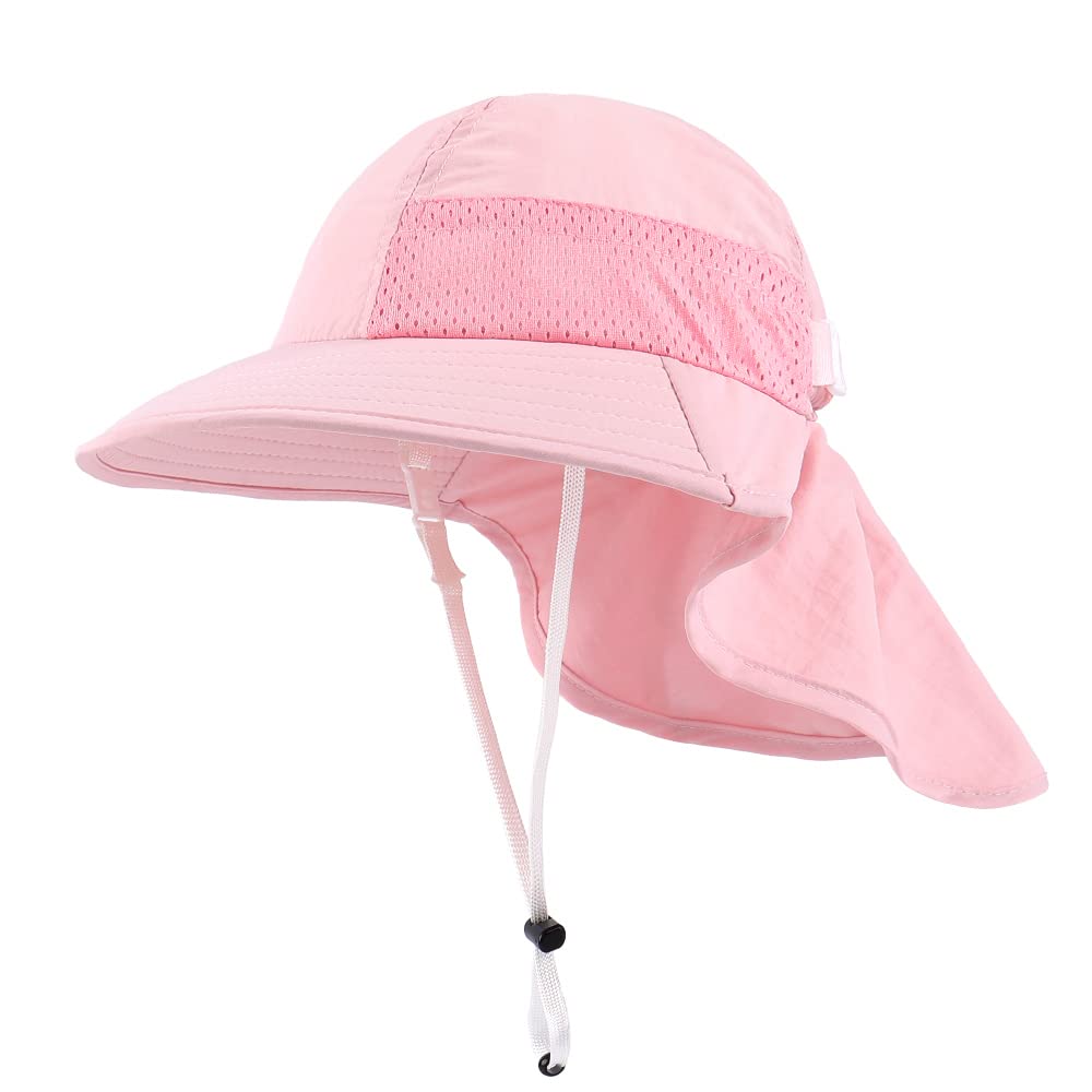 MASOCIO Sombrero de Sol Bebé Niños Verano Gorro de ala Ancha Proteccion Solar Ajustable para Exteriores Playa