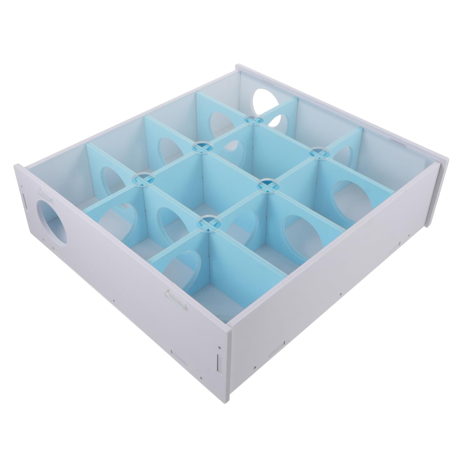 Holz Hamster Labyrinth Tunnel für Kleintiere, Blaues Spielzeug