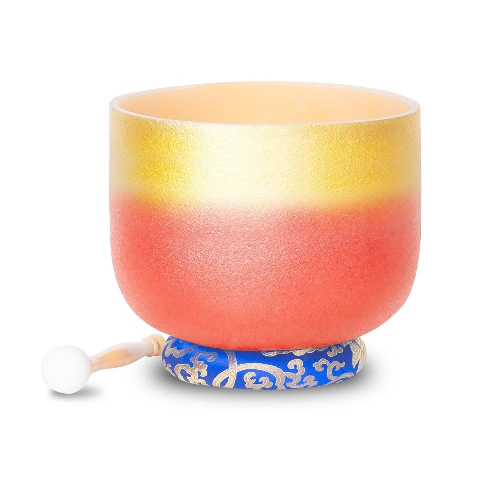 Set di ciotole per yoga in cristallo rosa dorato, 7-12 pollici, realizzate a mano, accessori per la meditazione, alleviano la stanchezza e l'ansia, adatte a principianti e musicisti professionisti, i