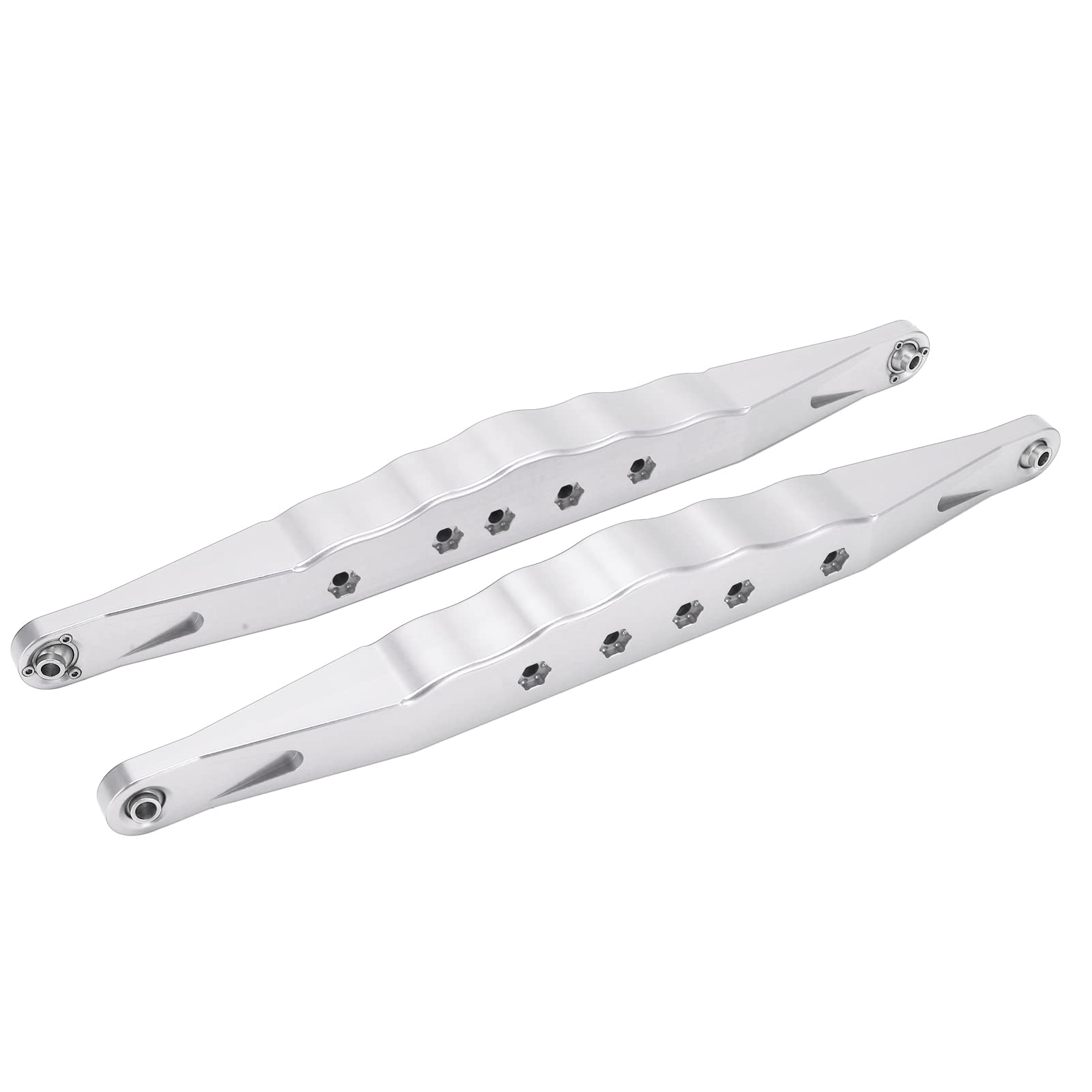 VGEBY Hintere Untere Längslenker, Verstellbar, Hohles Bodendesign, Offroad Tuning Teil aus Aluminium und Edelstahl, Silber, für RC Fahrer, Offroad Events
