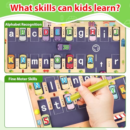 image for Scuwtocn Wooden Magnetic Alphabet Maze Letter Puzzle, Montessori Fine 