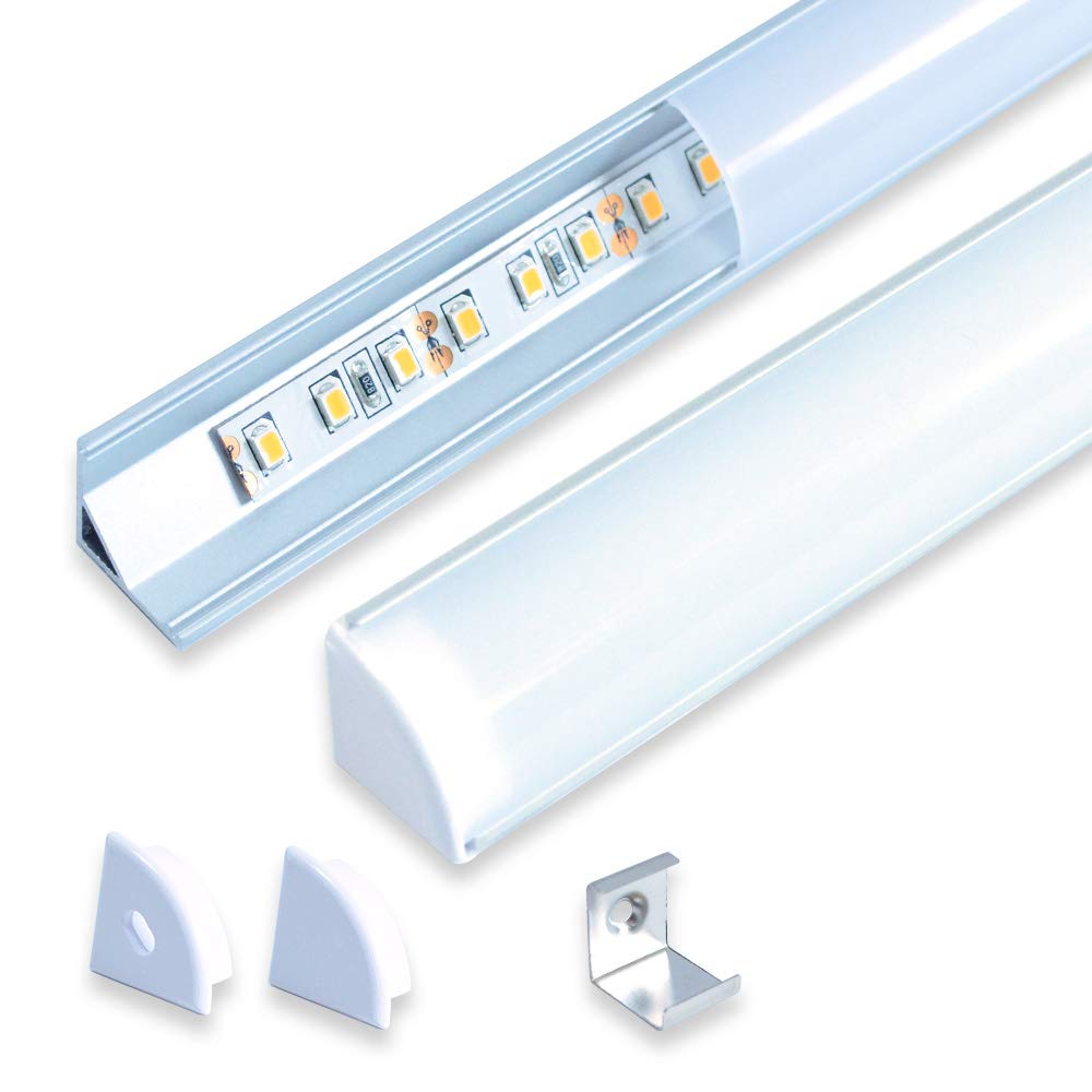 Amazon.co.jp: LED-HUB LEDアルミフレーム 扇型 乳白カバー 100cm