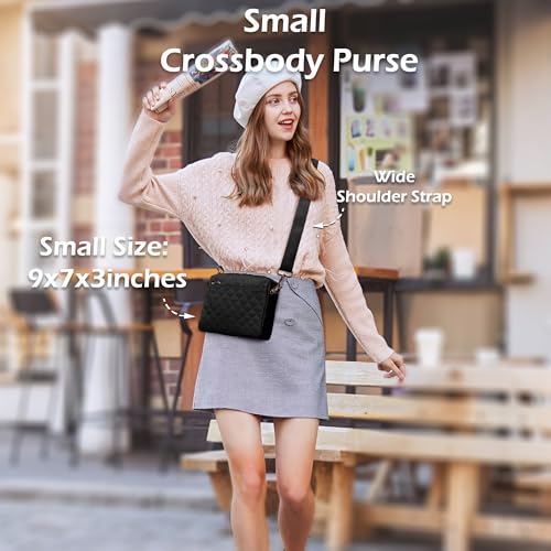 KALIDI Small Women's Crossbody Handbags Quilted Crossbody Bags for Women Ladies Lightweight Puffer Shoulder Purse2