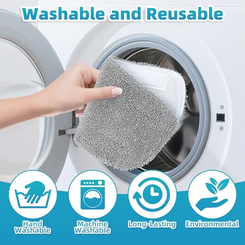 Image of LOVECO Steam Mop Pads Compatible with GorFanty GF-6610B /GF-6610, Neugo NE033 /NE033M & Mxnsewr, Washable Microfiber Steam Mop Replacement Pads for Multi-Surface Cleaning (2 Pack)