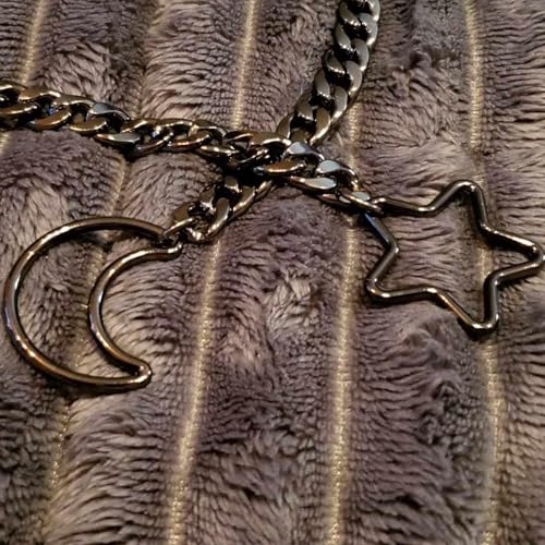 Acun Star and Moon Chain Necklace For Women O Ring Slip Chain Chokers Rhinestone Lust Chain Submissive Collar Choker3