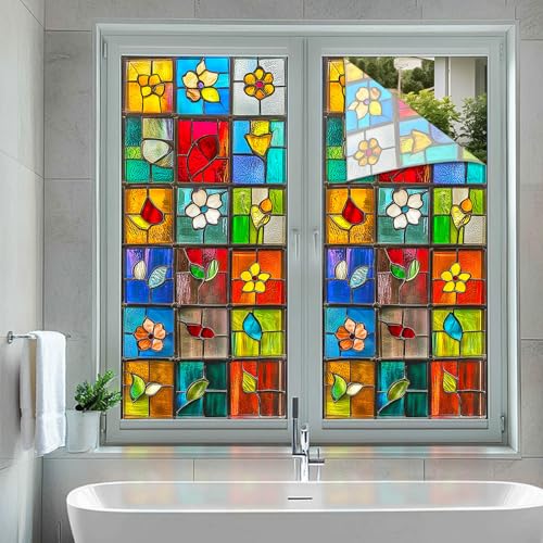 Vinilo Decorativo para Ventana Vidrio Efecto Vitrales BlissYard miniatura 5