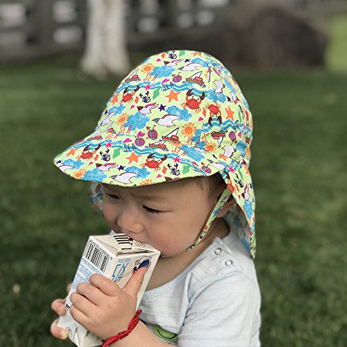 Boomly Baby Zonnehoed voor kinderen, UV50 + bescherming voor de zomer, vissen, strandhoed, opvouwbaar, Beach Cap met… - Image 3