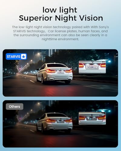 COOLCRAZY 4K Dash Cam Front and Rear with Touch Screen & STARVIS Sensor,5.8Ghz Wi-Fi,GPS,64GB Card,Night Vision Dashcam,G-Sensor,Loop Recording,App Control,24H Parking Monitor Car Camera - Image 4