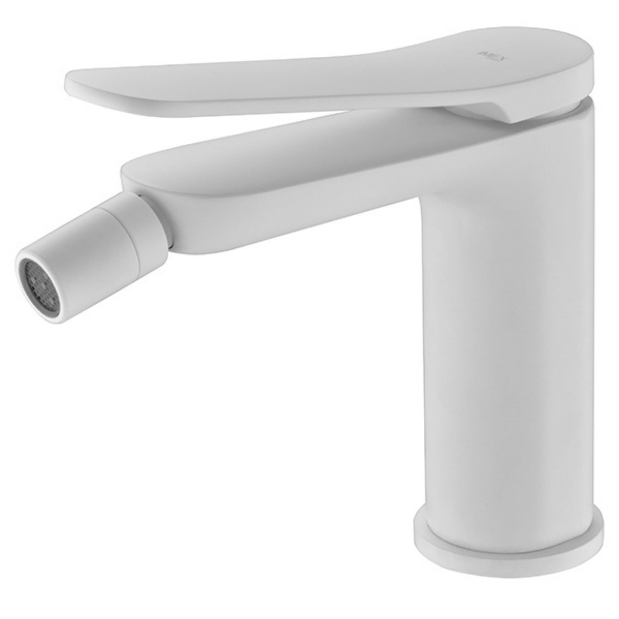 IMEX - Grifo Bidet Blanco Mate | Grifo Monomando Bide para Baño | Grifo de Bidé con Mezclador de Agua Caliente y Fría | Griferia Bidet | Instalación Fácil | Serie Dinamarca