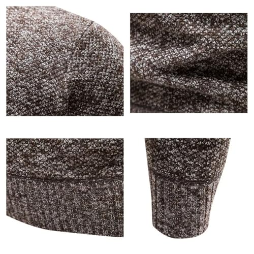 Men Casual Solid Winter Fashion Knitted Turtleneck Sweaters Pullover4