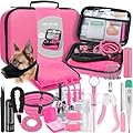 GPUSFAK Pet First Aid Kit for Dogs - Pet Emergency Kit for Camping Hiking Traveling Hunting and Sports (Pink)