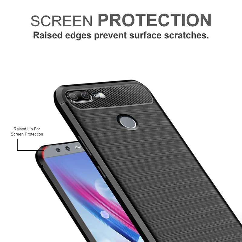 Image of Hybrid Carbon Fiber Back Case for Honor 9 Lite (Black)