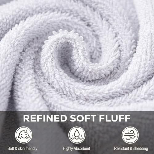 Image of Utopia Towels 60 Pack Cotton Washcloths Set, 100% Ring Spun Cotton, Premium Flannel Face Cloths, Highly Absorbent and Soft Feel Fingertip Towels, White