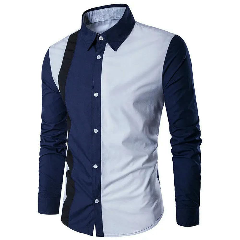 ZBDP - Camicia da uomo a maniche lunghe, con bottoni, stile casual, primavera/autunno, streetwear