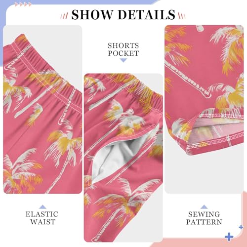 senya Pajama Pants Sleep Pants Gold White Plam Tree4