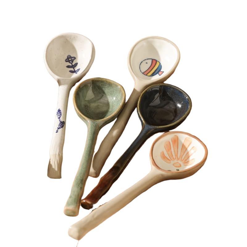 Amazon.com: Handmade Asian Ceramic Spoons - Large Retro Procelain