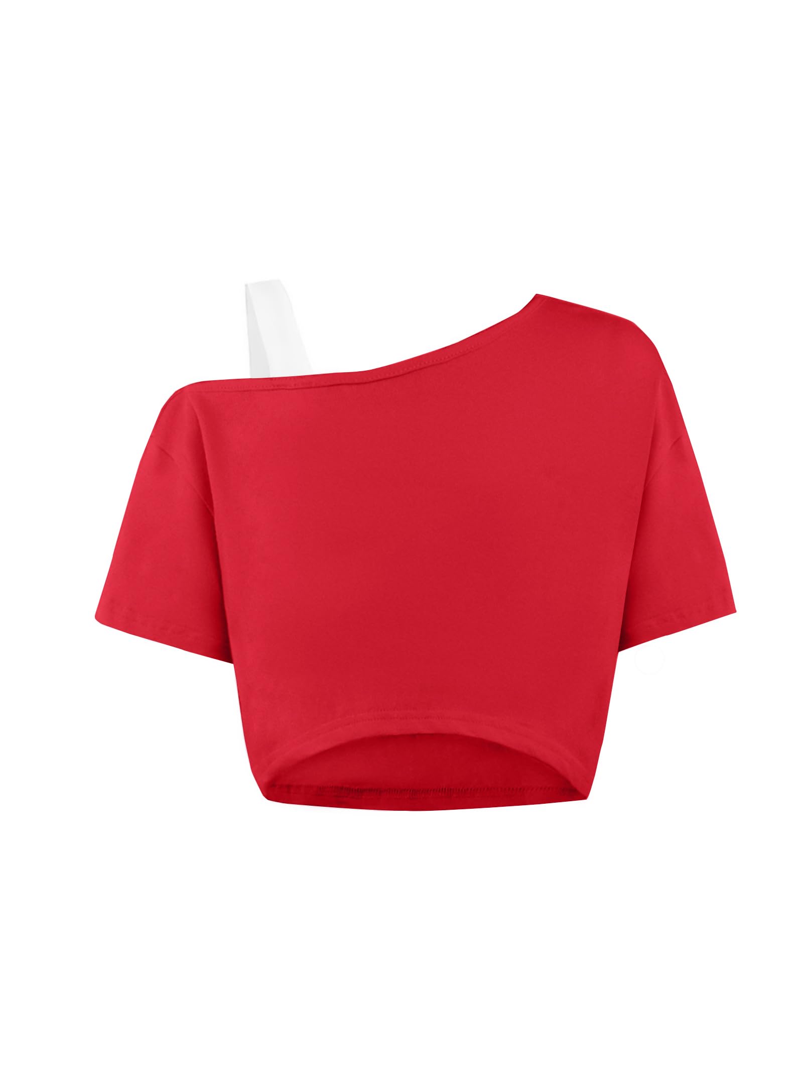 Girls Off The Shoulder Crop Tops Summer Shirts