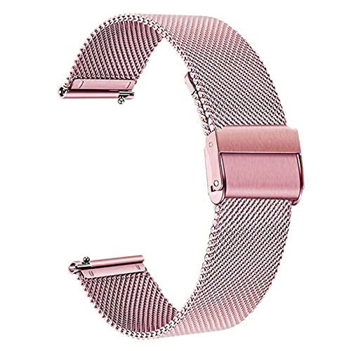 Bracelet de montre en métal milanais haut de gamme rose 20 mm pour Garmin Vivomove HR