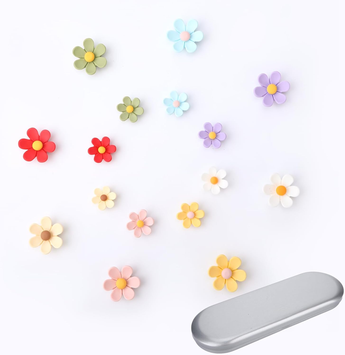 16Pcs Flower Cute Fridge 3D Colorful
