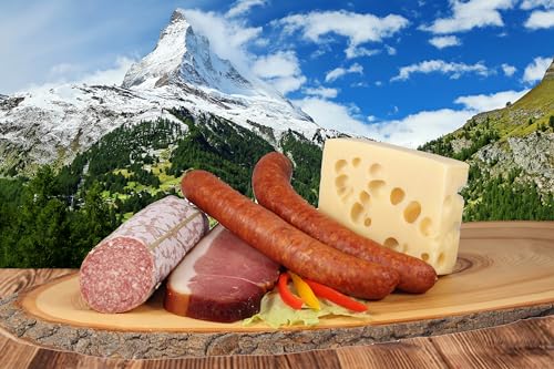 Landmetzger Schiessl » Bergsteiger Brotzeit « 1100g | Hausmacher wurstpaket in Spitzenqualität aus eigener Schlachtung als Geschenkset