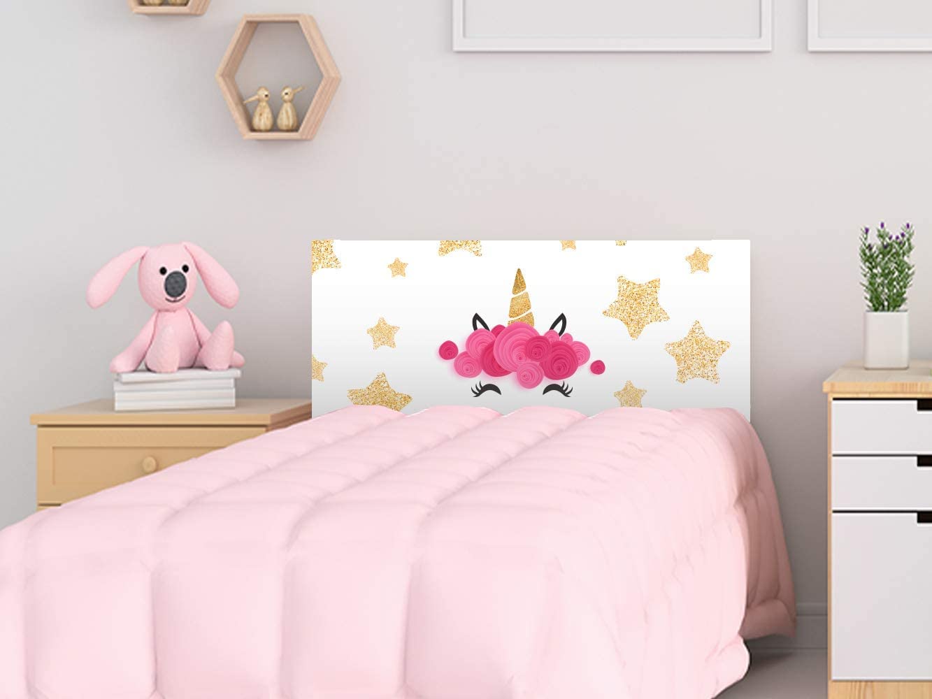 Oedim Cabecero Cama Pegasus Infantil Unicornio 150x60cm, Disponible en Varias Medidas, Cabecero Ligero, Elegante, Resistente y Económico
