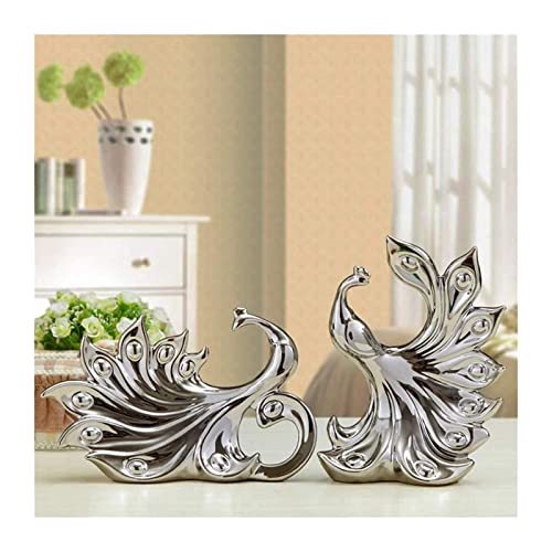Statue de table silver et or pour décoration de salon et maison moderne