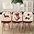 Ganeen 6 Pcs Christmas Chair Cover Santa Claus Hat Elf Shoes Buffalo Plaid Felt Dining Chair Slipcovers Merry Christmas Chair Back Covers for Xmas Banquet Kitchen Holiday Party Decor (Vibrant Style)