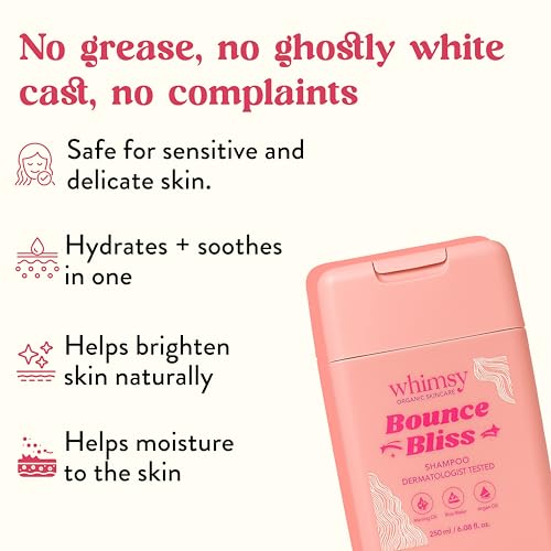 Image of Whimsy Beauty Bounce Bliss Shampoo for Kids | Gentle Hair Cleanser |Tear-Free Care for Soft | 4 to 16 Years | Natural, Chemical Free, Sulfate-Free, Paraben Free | Dermatologist Tested | 250 ml