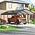 VIWAT Carport 12x20 FT Metal Carport with Enhanced Base Outdoor Heavy Duty Garage Galvanized Car Shelter for Pickup, Boat, Car and Tractors