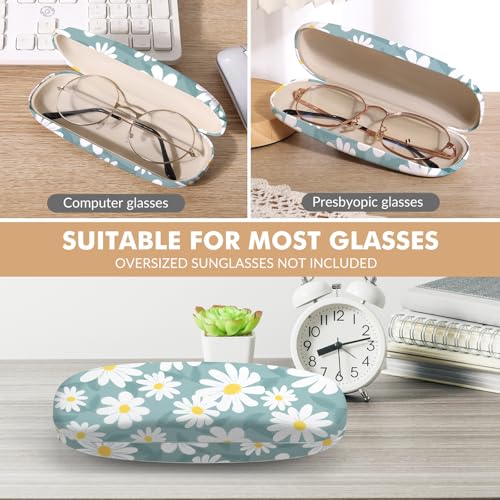 Image of Glasses Case Hard Shell,Portable Protective Eyeglasses Case, Eyeglass Holder Box with Cleaning Cloth,for Women Men