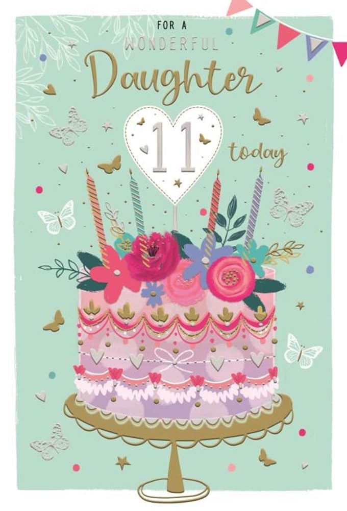 For A Special Daughter on Your 11th birthday card - 7330 CG