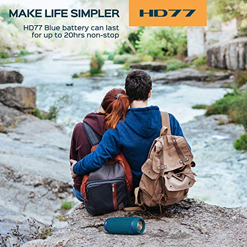 Treblab Hd77 Blue - Bluetooth Portable Speaker - 360° Hd Surround Sound - Wireless Dual Pairing - 30W Of Stereo Sound - Dualbass Technology - Ipx6 Waterproof Design With Up To 20H Of Run Time #TOP2
