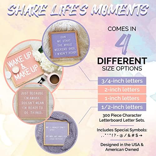 Miniatura 2 de Felt Like Sharing Letras de plástico solo para tablero de letras (300 piezas) - Letras de tablero de letras de 0.75 pulgadas para tablero de letras