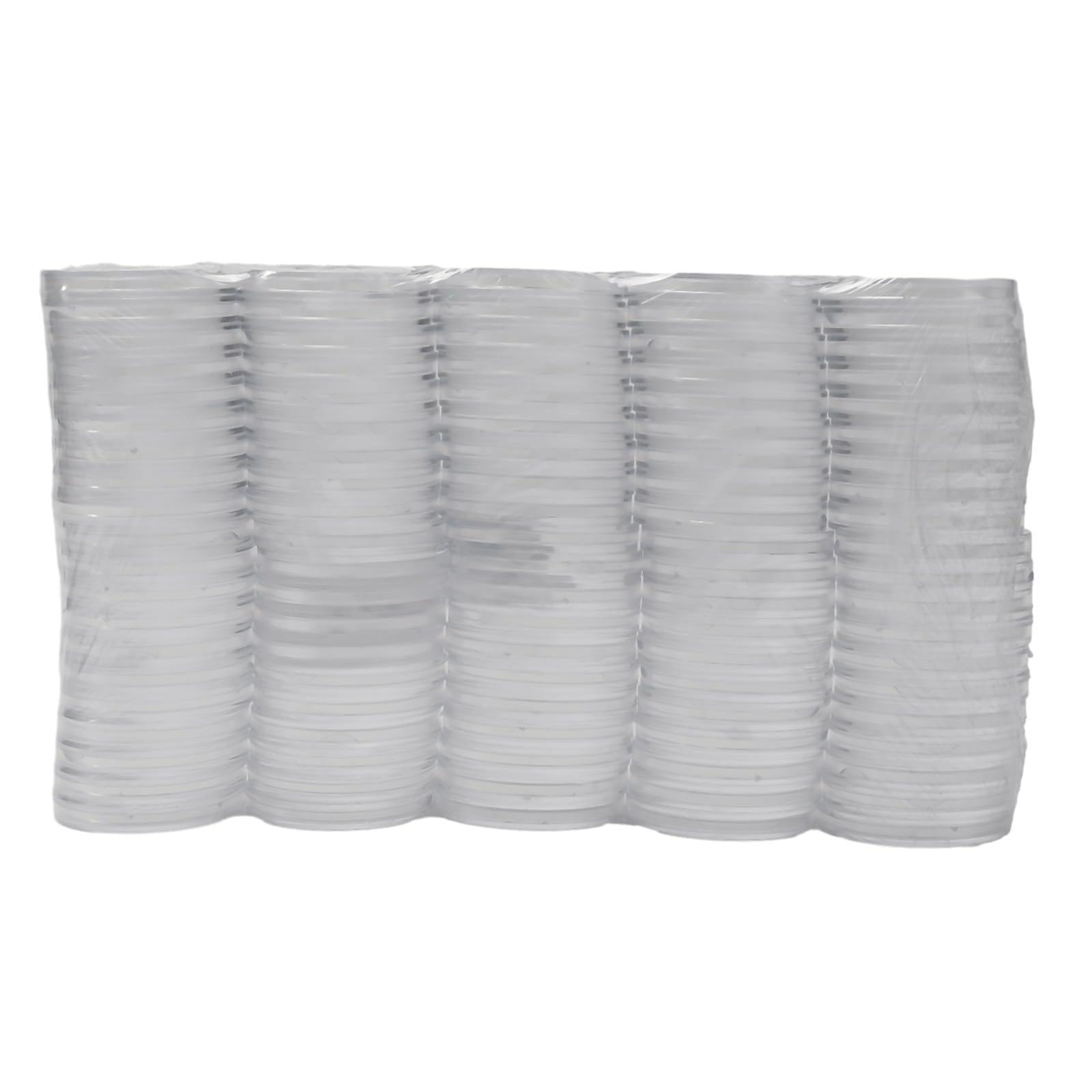 Paquete de 100 cápsulas de monedas sin borde de 39 mm para monedas Britannia de plata de 1 onza – Fundas protectoras transparentes para coleccionistas de monedas