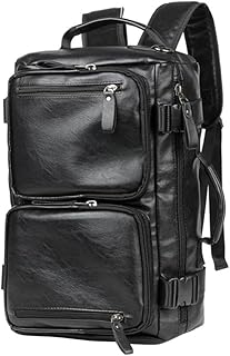 Mochila Preta Bolsa De Viagem Mochila Bolsa Portátil Mochila Multiuso Mochila De Couro Pu Bolsa De Viagem De Couro Pu Bolsa De Mão Bolsa De Viagem Preta Mochila Externa Preta