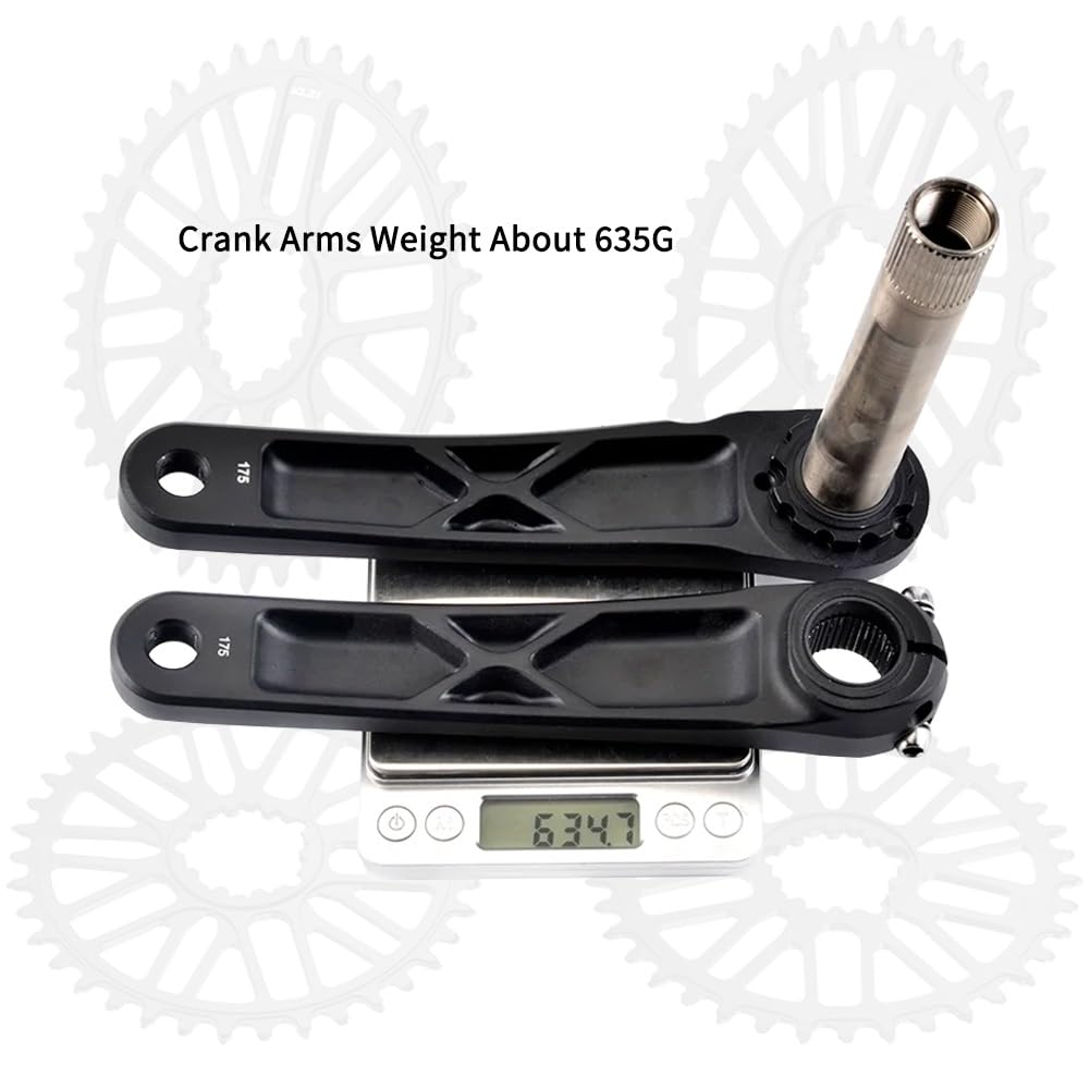 Guarnitura per Mountain Bike da 170/175 mm, 32-48 Denti Stretti e Larghi, guarnitura scheletrata, Bracci pedivella Cavi integrati con Movimento Centrale BSA, Adatta a 8-12 velocità