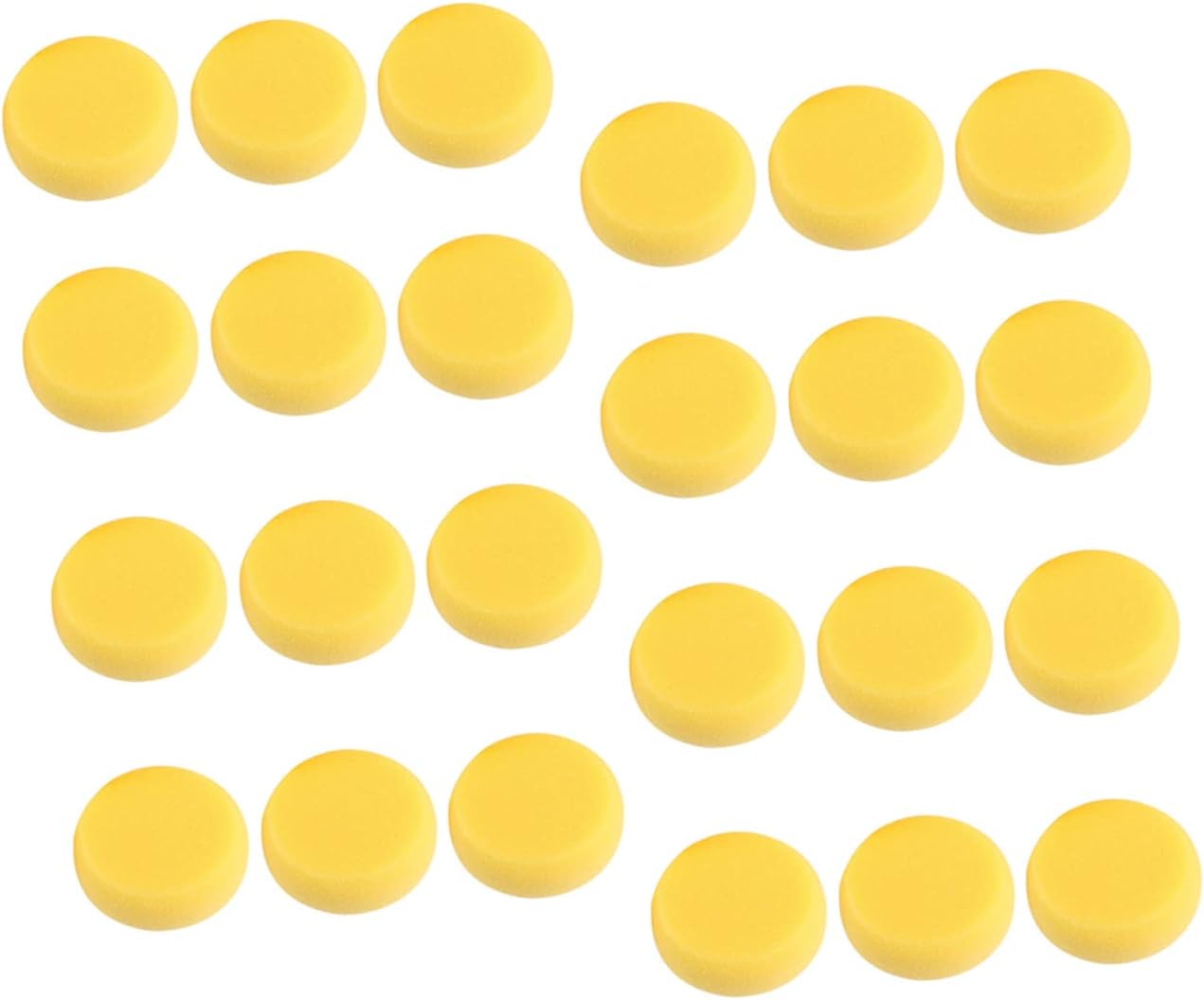 Lurrose 4sets Yellow Round Sponges for Painting Art Crafts and Cleaning Soft Absorbent Multi-Purpose Sponges for Watercolor Face Painting and Projects