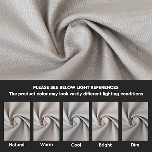 Image of Encasa XO Dining Cocktail Napkins 12 pcs (1 Dozen) Set of Large 23x23 cm (9 inchx9 inch) - Light Grey - Absorbent Heavy Cotton Party Fabric Machine Washable for Home Restaurant Banquet & Hotel