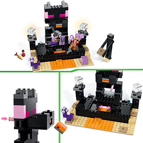 LEGO 21242 Minecraft Die End-Arena Set, Player-vs-Player Battle' Action-Spielzeug mit Lava, Enderdrache und Enderman-Figur, Geschenk für Kinder ab 8 Jahren – Bild 4