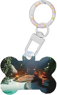 Pet Go - Etiquetas de identificación personalizadas para perros y gatos, acrílico en forma de hueso, color blanco, pequeño