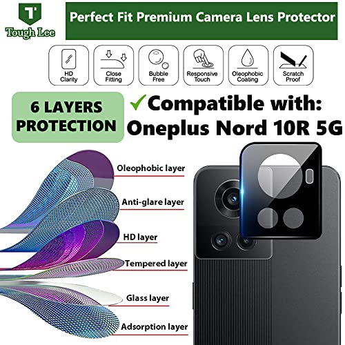 Tough Lee Back Camera Lens Protector Tempered Glass for Oneplus 10R 5G (Black) Pack of 1 2 51GOotIc9QL