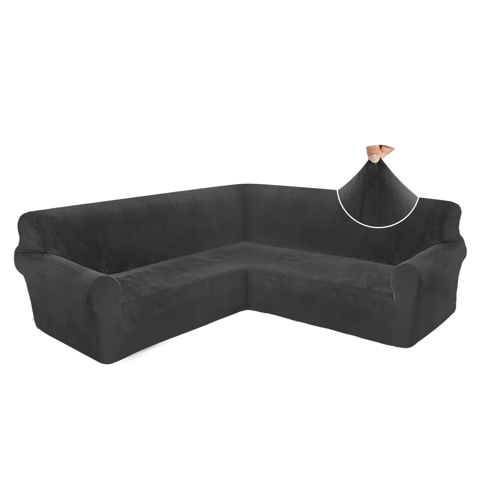 HDCAXKJ Velvet Corner Sectional Couch Covers L Shape Sofa Cover