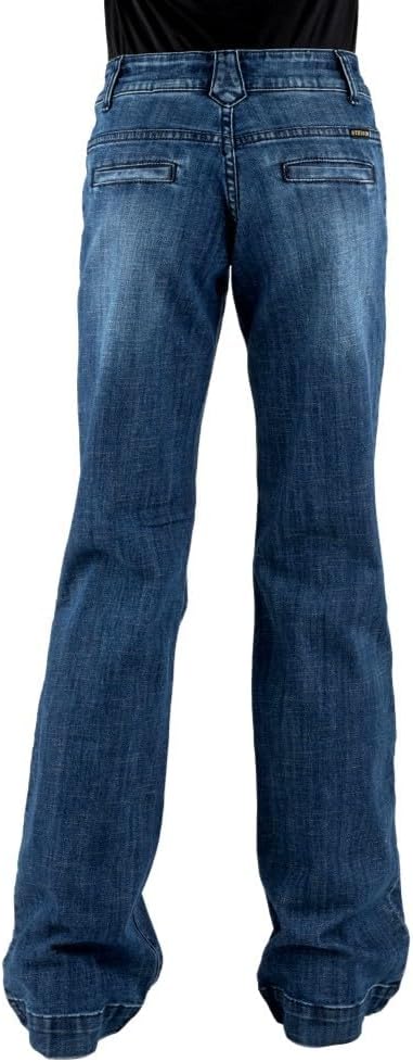Stetson Western Jeans Womens Low Rise 8 Long Blue 11-054-0214-0815 BU