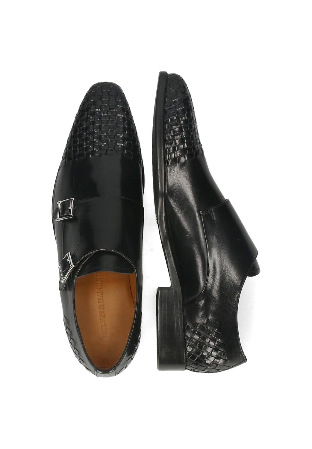 Melvin & Hamilton Lewis 16, Mocasín Monkstrap Hombre, Negro, 42 EU