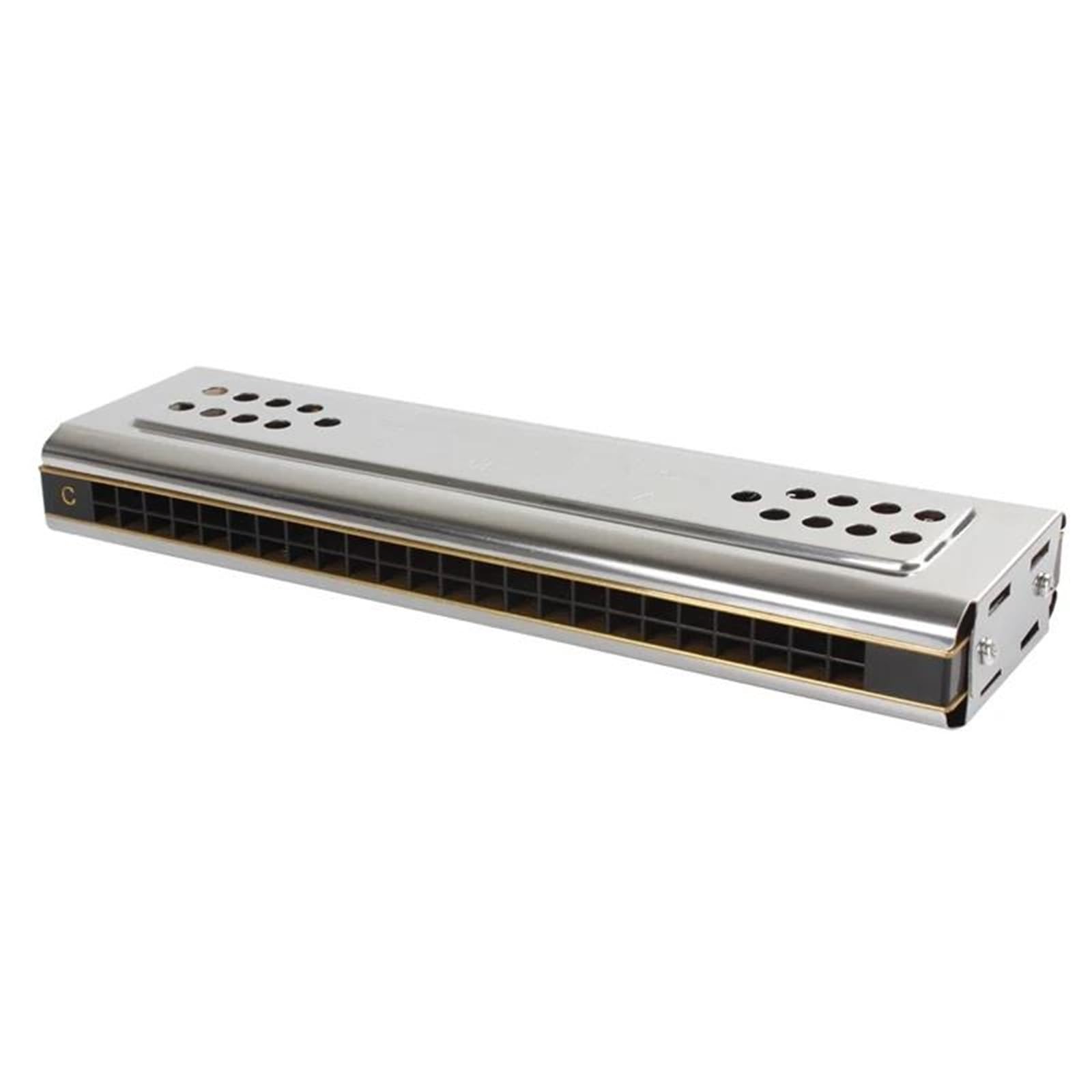 Einsteiger Mundharmonika Professionelle 24-Loch-C-Dur-Doppelseitige Vibrato-Mundharmonika