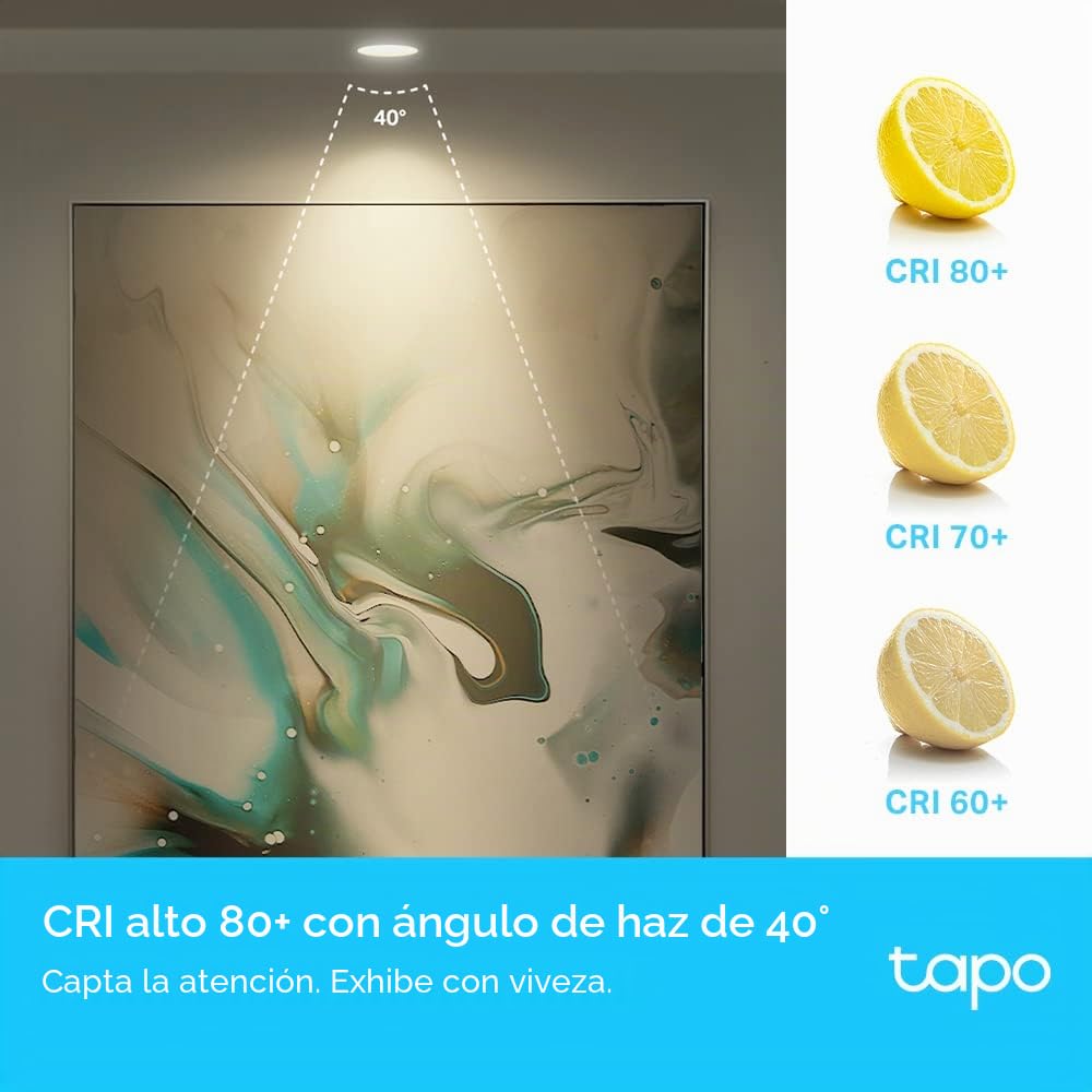 Tapo Bombillas LED GU10 regulables inteligentes y cálidas, 1-100% regulables con Wi-Fi, control remoto, ahorro de energía, funciona con Alexa y Google, no requiere concentrador, L610 (paquete de