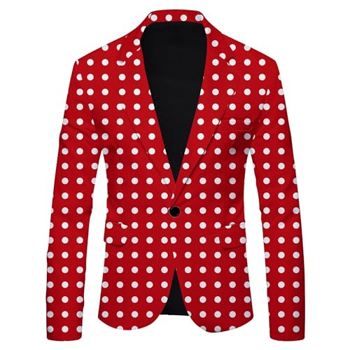Men's Slim Fit One Button Suit Jacket Lightweight Casual Sport Coats Single Breasted Business Blazer