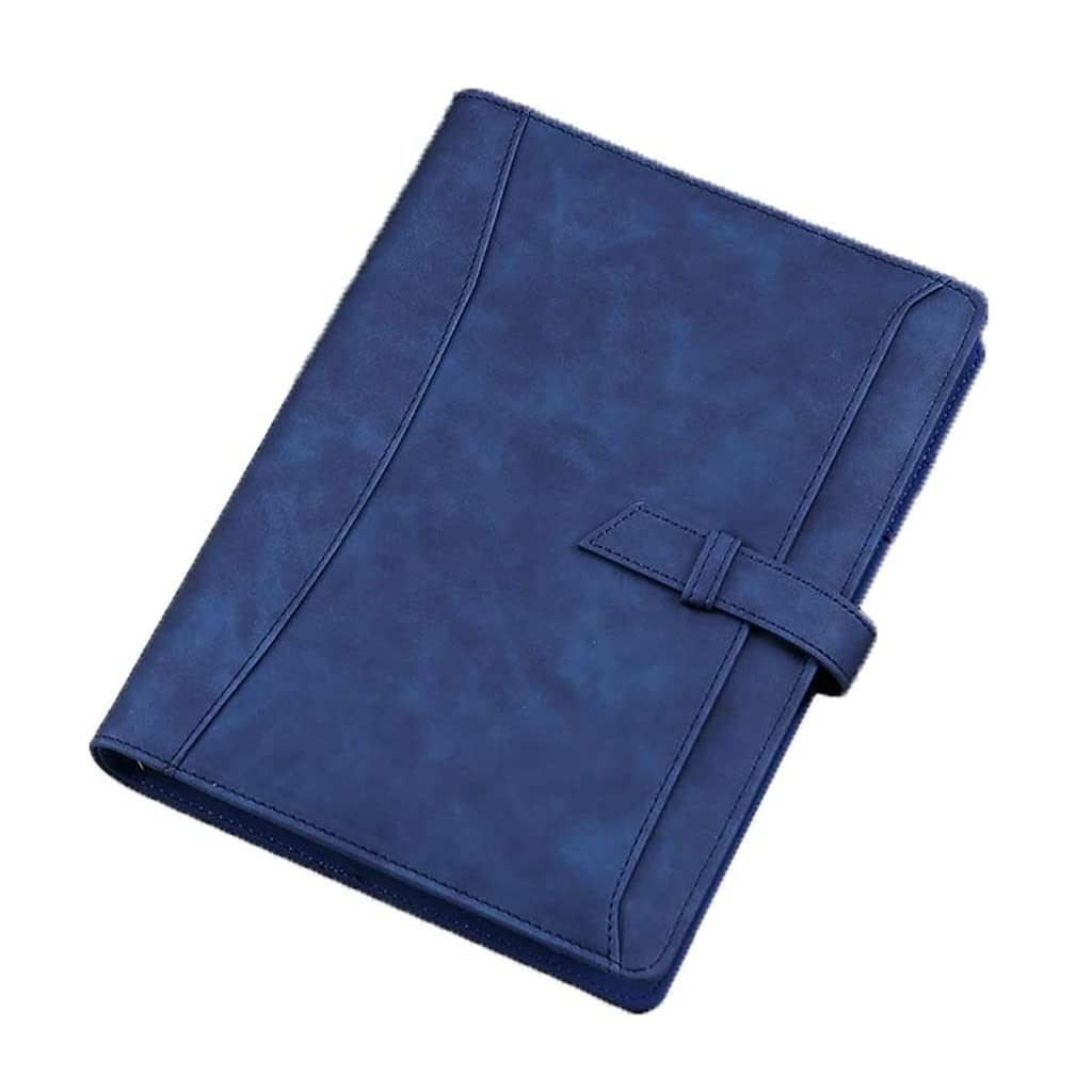 BmxauZ Quaderno con raccoglitore portatile in pelle PU A5 - Diario con copertina rigida squisito con carta sostituibile, ideale per gli studenti, dotato di chiusura elastica per comodità in movimento