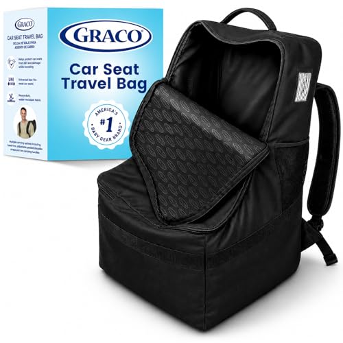 Graco Padded Car Seat Travel Bag & Infant Carrier Backpack Black